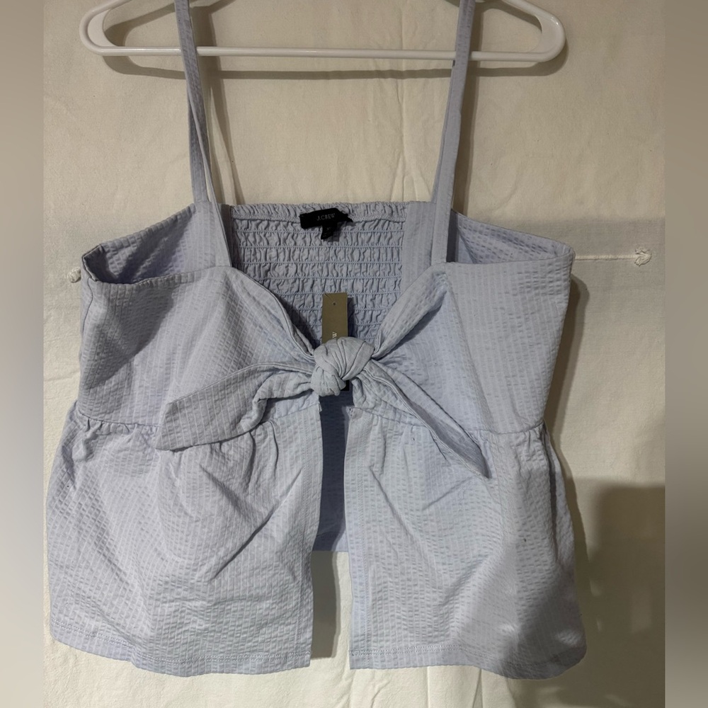 J. Crew Light Blue Camisole with Bow Accent